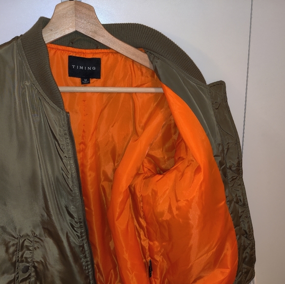 Timing Army Green Bomber Jacket - Picture 6 of 13